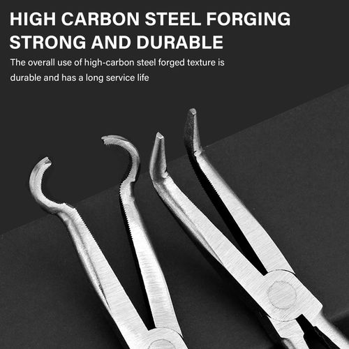 4x 280mm Long Needle Nose Pliers - Straight/Bent Tip Extended Reach Tool Set — image 6