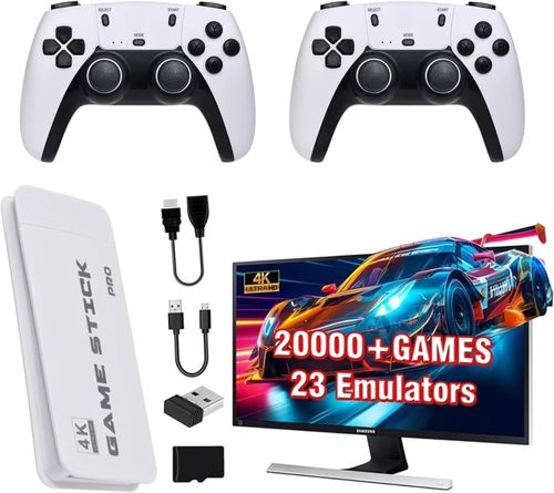 20000+ Retro Video Game Console 4K HD TV Game Stick Ink.2 Wireless Controller — image 1