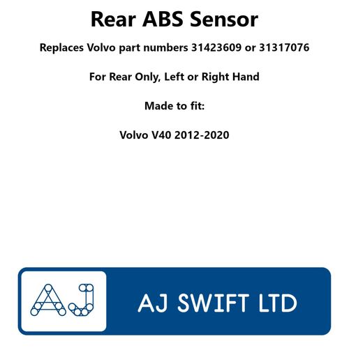 Rear ABS Sensor Left or Right for Volvo V40 2012-2020  Wheel Speed Sensor — image 9