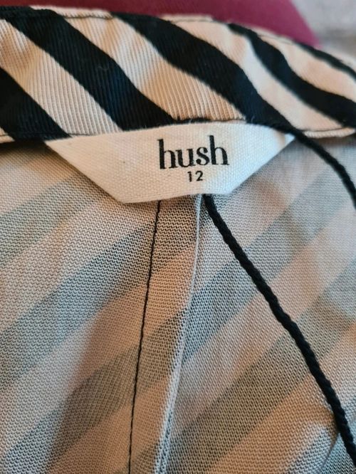 Hush Women's Reema Maxi Skirt Black/Cream Diagonal Stripe UK12 New with Tags — image 8