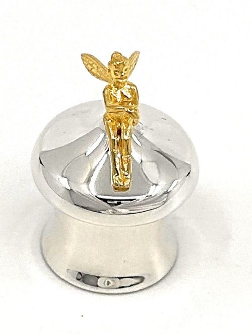 Tooth Fairy Box Victorian Style 925 Sterling Silver With Gold Plated Fairy — image 10