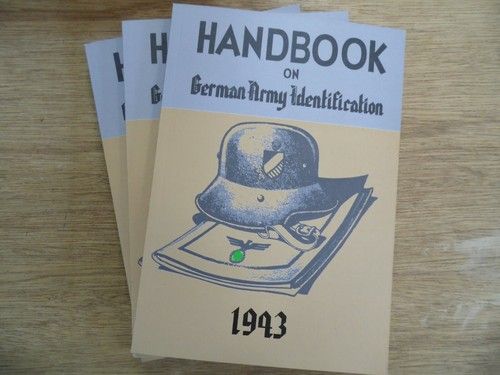 WW2 Field Manual Handbook on German Army Identification 1943 reproduction 