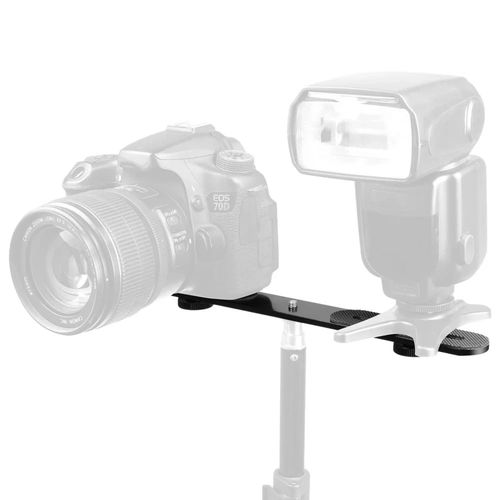 Dual Flash Bracket Hot Shoe Bracket Mount Holder for Tripod Stand Camera — image 6