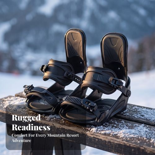 Snowboard Bindings with Padded Straps Adjustable Toe Straps Long-Lasting — image 6