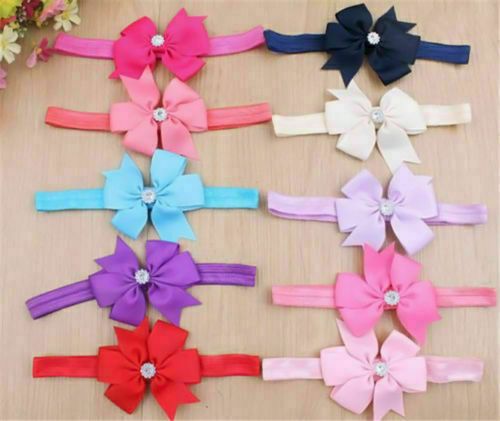 Newborn Baby Headbands 10/20pcs Set Kids Girls Bow Hair Band Elastic Headdress — image 2