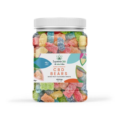 Supreme CBD, Gummy Bears, CBD Edibles,  Vegan, Broad Spectrum, 100 Bears