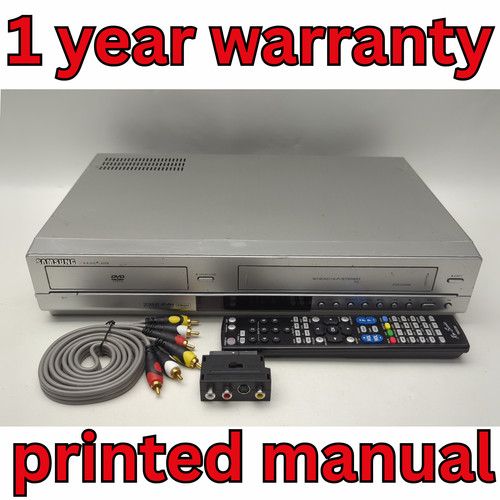 Samsung DVD-V6700S DVD Combo Player & 6 Head VHS VCR Recorder Silver Working