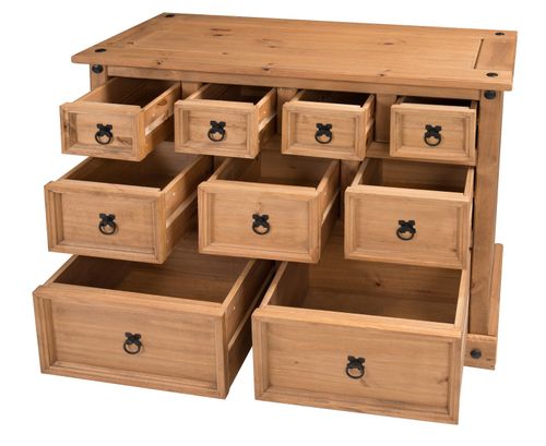 Corona Merchant Chest Of Drawers Sideboard Solid Wood Mexican Pine Wooden 4+3+2 — image 3
