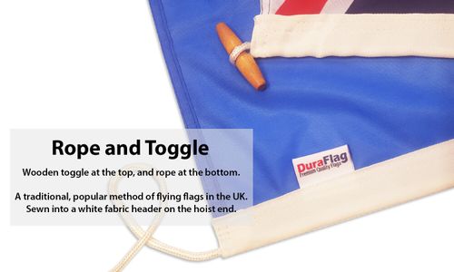 CRUSADES DURAFLAG 150cm x 90cm 5x3 FEET HIGH QUALITY FLAG ROPE & TOGGLE — image 2