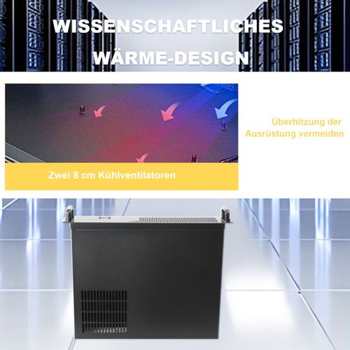 2U Rack Server Case Locking Storage Drawer Data Cabinet Supports 3.5 HDD 2.5 SSD — image 5