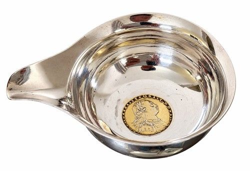 Antique Sterling Silver Hallmarked Toddy Ladle Bowl George III 1787 Coin 24g