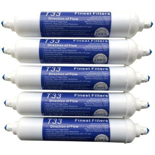 5 x In Line Fridge Water Filters Compatible with Samsung, Daewoo, LG etc
