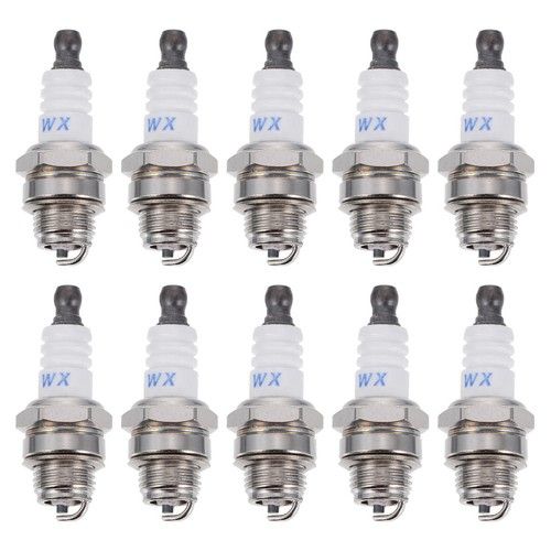 10Pcs Garden Equipment Spark Plug Durable Nickel Replacement for Lawn Mower Use