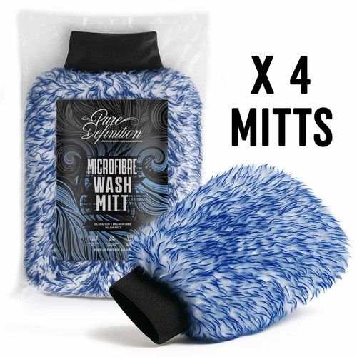 Microfibre Wash Mitt X 4 Luxury Car Washing Detailing Cleaning Pure Definition