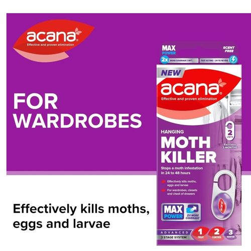 NEW Acana Hanging Moth Proofer Killer Repellent Freshener Fabric Max Power — image 5