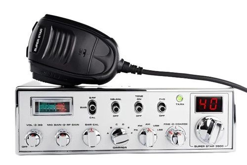 Super Star 3900 AM/FM/SSB CB Mobile Radio 12W SSB, 40 Multistandard Channels