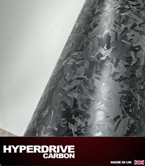 Carbon Fibre Vinyl Wrap Forged Carbon Black Matte  Sheet Film Bubble Free UK1