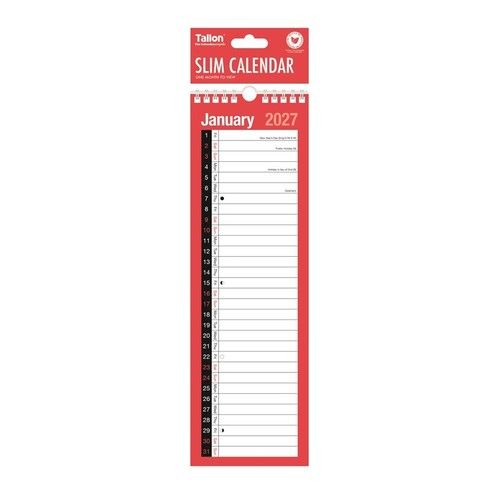 2027 Wall Calendar Slim , Large Month to View Planner, Easy View Calendar tallon