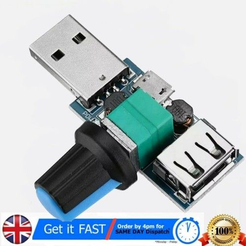 USB Fan Speed Controller DC 4-12V Reducing Noise Multi-stall Adjustment Governor