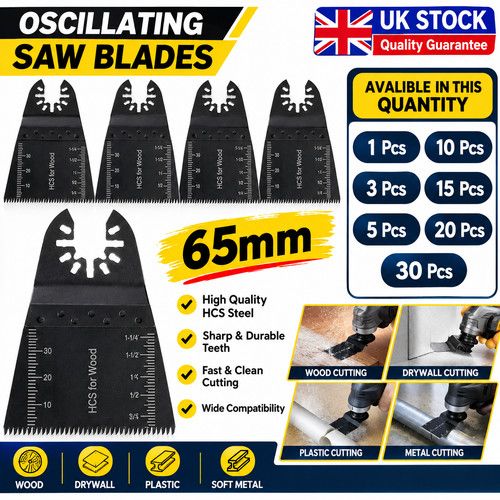Oscillating Saw Blade Multi Tool Blade Wood Metal Plastic Cutter PVC 65MM