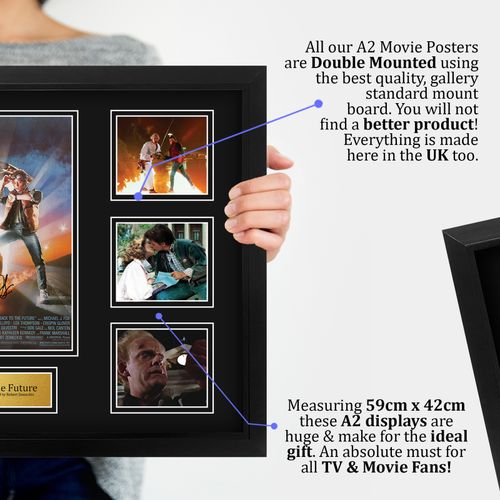 Back To The Future Signed Large A2 Framed Printed Autograph Memorabilia Gift — image 4