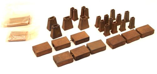 Casting Ingot Moulds for UK Steelworks - HUGE JOBLOT -  1:76 OO Gauge Models D2
