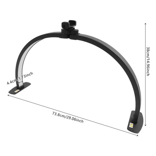 LED Eyelash Light, Half Moon Light for Nail Desk 38W Tabletop Dimmable Lamp — image 3