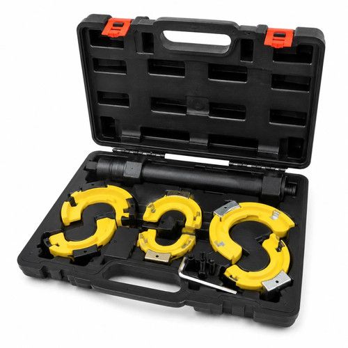 Autojack Strut Spring Compressor Tool 3 Yoke Coil Spring Clamp 4500kg Kit