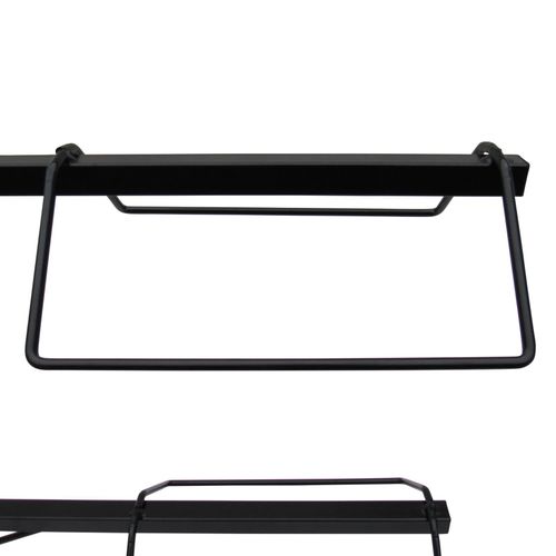 Hanging Double Saddle Rack (Hook Over  Two Tier Stand Horse Portable Black) — image 4