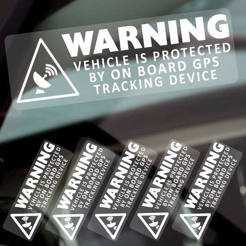 5 x GPS Onboard Stickers Tracker Protected Car Window Security Tracking Signs — image 1