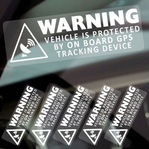 5 x GPS Onboard Stickers Tracker Protected Car Window Security Tracking Signs