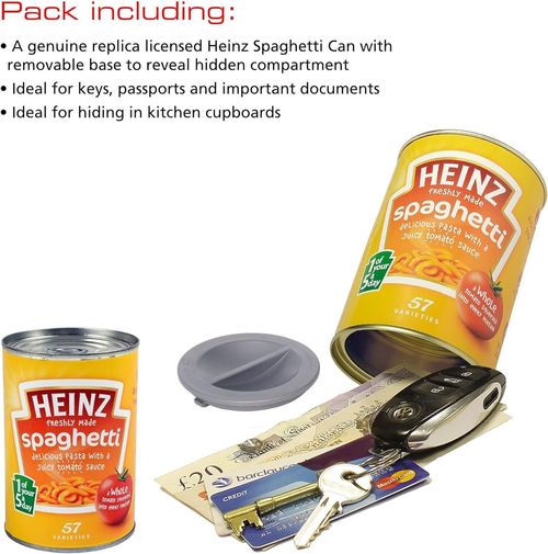 Secret Heinz Baked Bean Tin Can Safe Metal Money Cash Security Hidden Stash Key — image 4