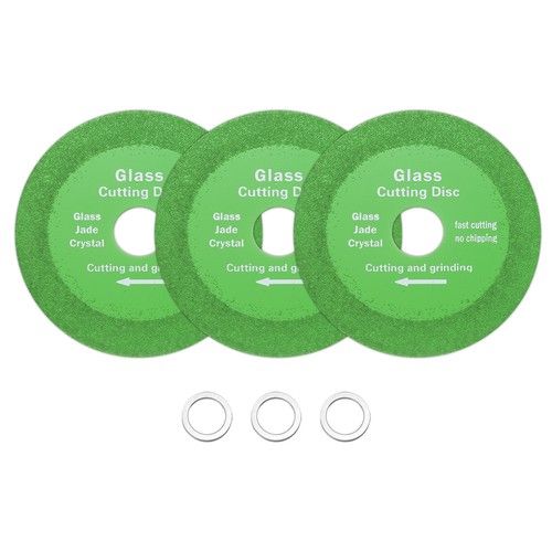 3 Pack 4" Glass Cutting Disc GRINDING JADE Diamond Cutting Disc with 4/5" Arbor