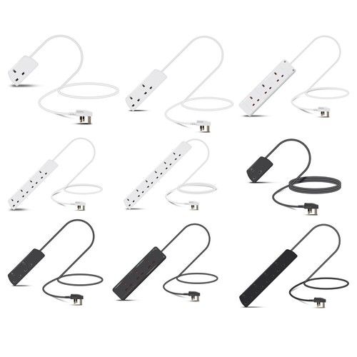 Extension Lead 2 4 6 Gang Way Plug Sockets  0.5m-20m Cable Electric Mains Power
