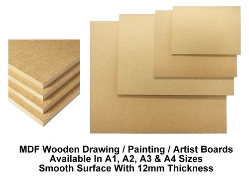 A4 A3 A2 A1 MDF Wooden Board Drawing Board Painting Artist Art (12mm Thick) — image 1