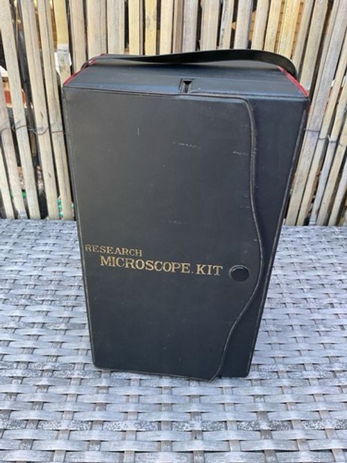 Vintage 1970s Research Microscope In Case