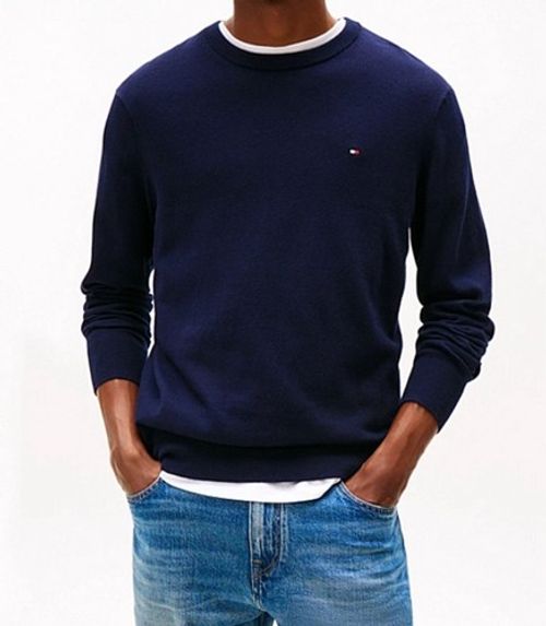 Crew Neck  Tommy Hilfiger  Cotton Jumper Casual Pullover Knit Top