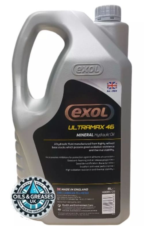 EXOL HYDRAULIC OIL 46 2 X 5L PACK A HIGH QUALITY PREMIUM BRAND ISO VG 46 FLUID — image 2
