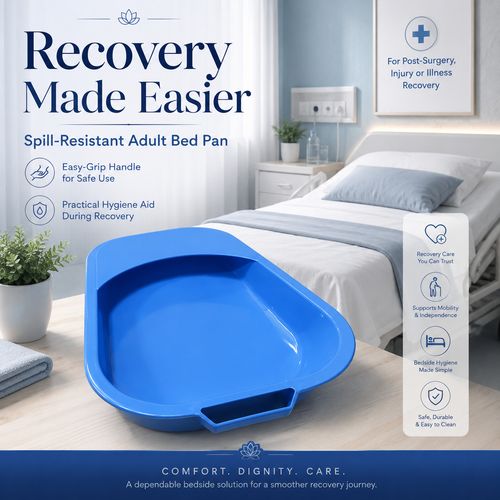 Unisex Bed Pan Elderly Disabled Bedridden Patients Spill Resistant Toilet Urinal — image 5