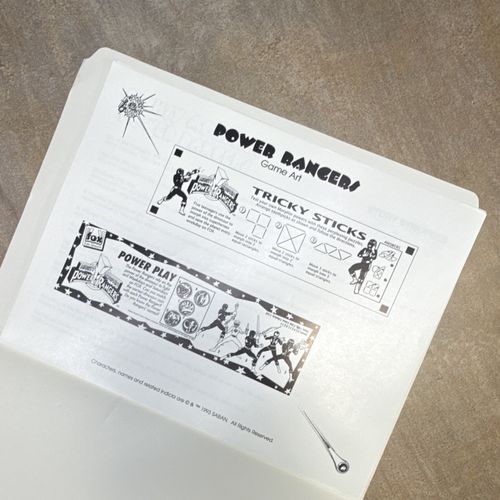RARE Saban Mighty Morphin Power Rangers Zeo Television Press Kit Folder Line Art — image 7