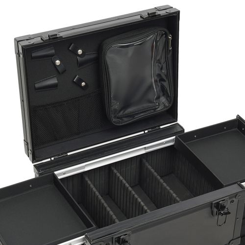 Professional Makeup Case Organizer Travel Case Rolling Makeup Cosmetics Box — image 10