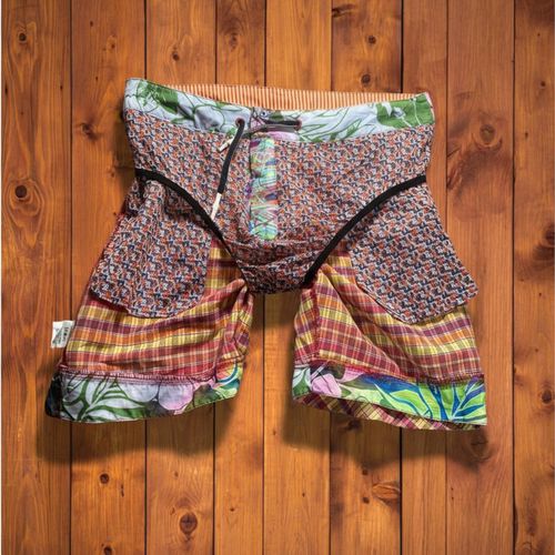 Robert Graham Swim Shorts Men 34 Plaid Multicolour Lined Drawstring Trunks — image 2