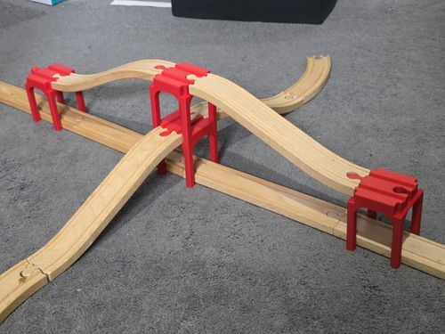 Brio Compatible Bridge support risers for wooden train tracks — image 1