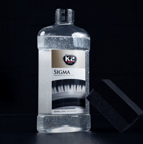 K2 Sigma Tyre Dressing 500ml + Applicator – Wet Look Car Tyre Shine Cleaner NEW — image 3