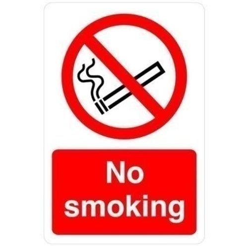 No smoking safety sign PVC Sticker Dibond