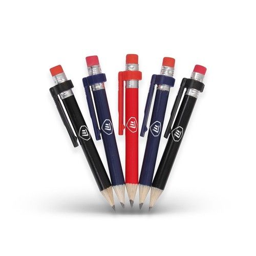 MASTERS GOLF PENCILS X 5 +RUBBER ERASER & SCORE CARD CLIP / GOLF PENCIL X 5 PACK