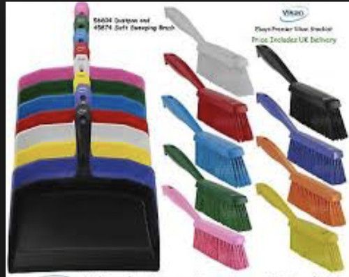 Vikan  5660_4589 Dustpan and Brush Set Sweeping Shovel Medium Bristle Hygienic