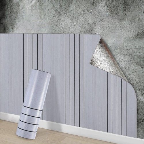 5X 3D Wood Grain Panel Effect Wallpaper Stick Self-Adhesive Wood Slat Wall Panel