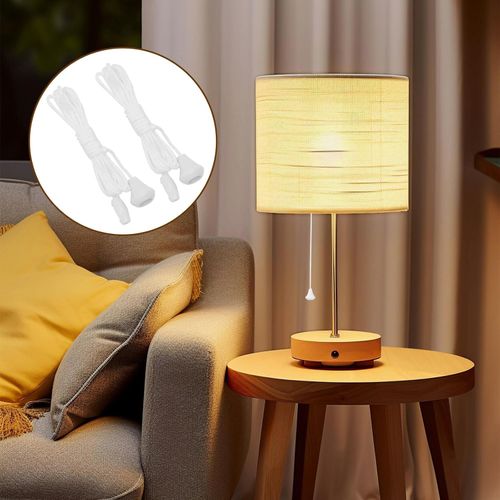 2, 1 Pack Bathroom Light Pull Cord Switch String Ceiling Shower Acorn White — image 9