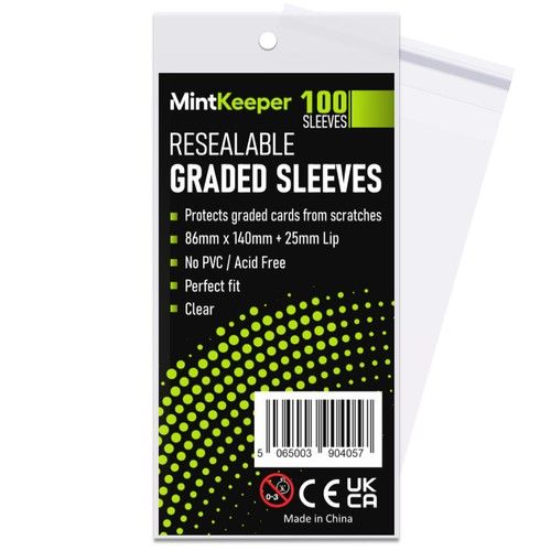 MintKeeper - PSA Graded Perfect Fit Bags Card Sleeves for Slabs/Semi Rigid (100)